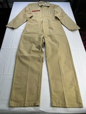 Vintage Riverside Tan Workwear Coveralls Men s MED Short USA Made Utility