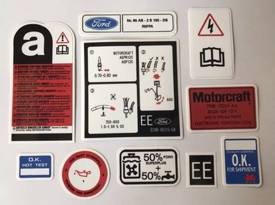 Ford Orion 1983 - 1986 1.6i Ghia Motorraum Aufkleber - am besten und billigsten