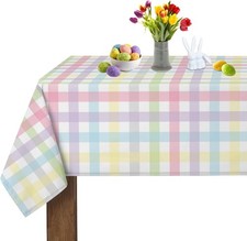 SuQKXCo Spring Summer Easter Tablecloth 84 x 60 Rectangular ,