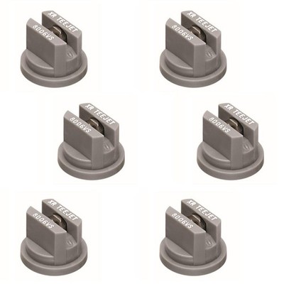 Pack of 6 - TeeJet Flat Spray Tips 80° Polymer w/ SS Insert 0.6 GPM @ 40 PSI