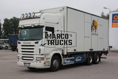 LKW Foto Scania R 500 Kofferauflieger Schweden weiß LINDSROM, Ekeri, Myli #a9hh