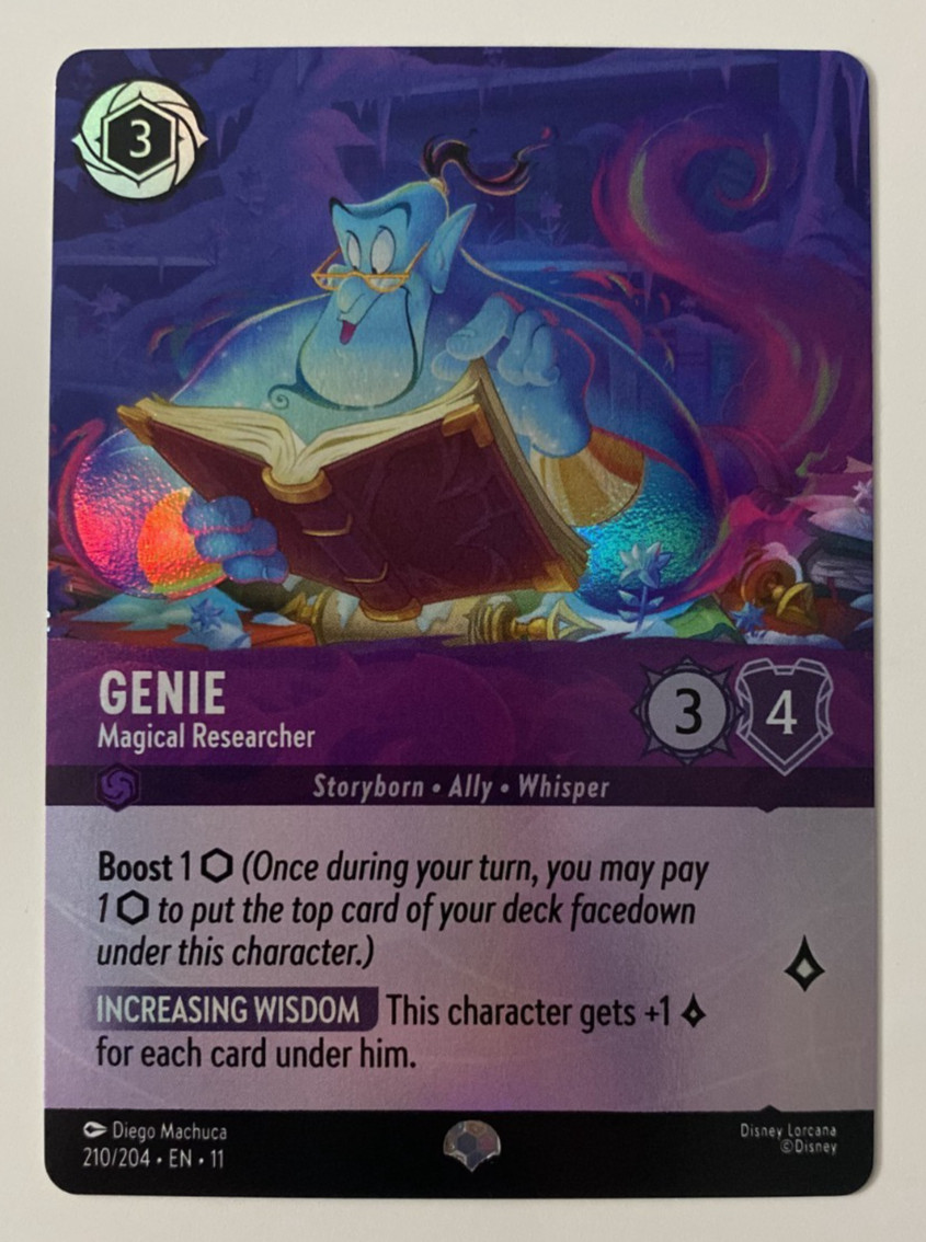 Disney Lorcana Winterspell #210/204 Genie Magical Researcher EPIC NM