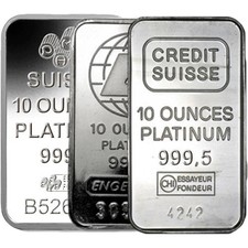 10 oz Platinum Bar (Varied Condition, Any Mint) 2185.92 per troy oz
