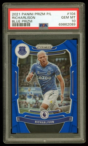 PSA 10 Richarlison /340 2021 Panini Prizm Premier League #104 Blue Prizm