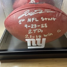 Jaxson Dart Silver Ink Auto /10 | 1st NFL Start | 9-28-25 | 2TDs 21-18 Win