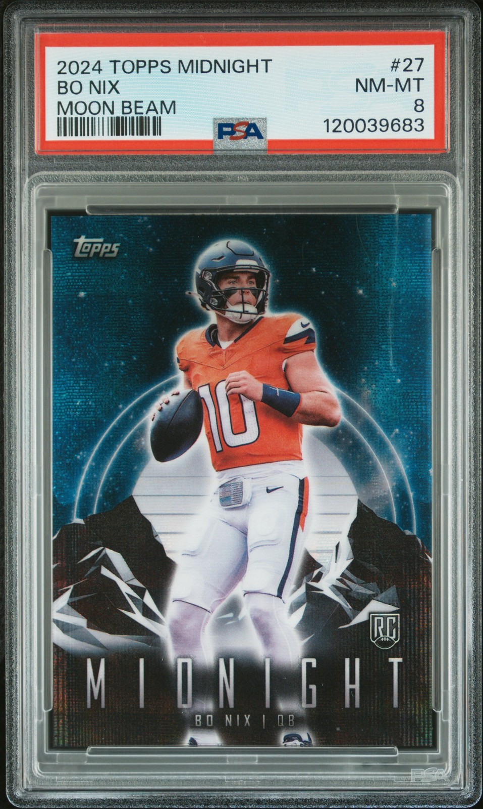 Bo Nix Topps Midnight #27 Moon Beam