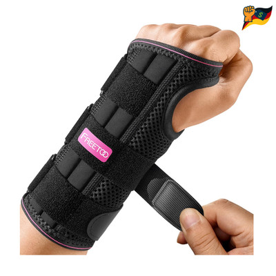 Handgelenkbandagen Karpaltunnel M 19 cm Rosenrot Handgelenkstütze Links, Lang