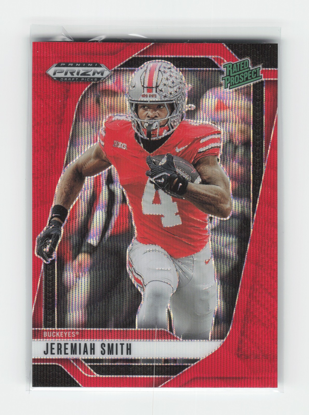 2025 Panini Prizm Draft Picks #160 Jeremiah Smith Prizms Ruby Wave