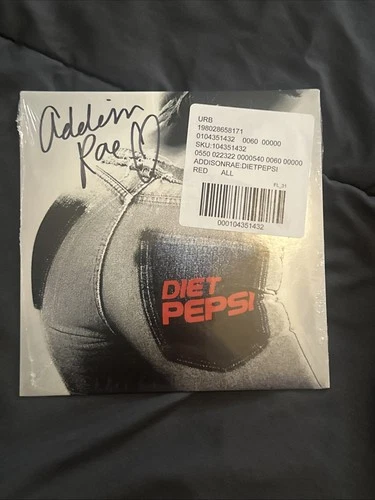 SIGNED Addison Rae Diet Pepsi 7” Vinyl! Limited Edition Autographed w/ Heart NEW