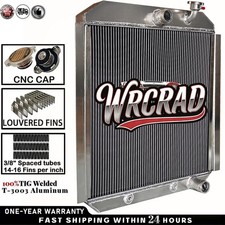 Aluminum Radiator Fit 1955-1959 1955 1956 1958 Gmc Truck 4.4 5.2 5.3l 5.7l 6.1l