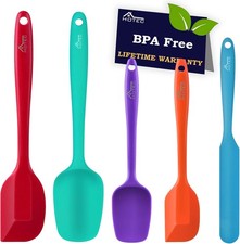 Heat Resistant 600 Food Grade Silicone Rubber Spatula Set for Baking, Cooking,