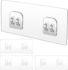 4 Pack Adhesive Shower Caddy Hooks - No Drilling Waterproof Bathroom Storage
