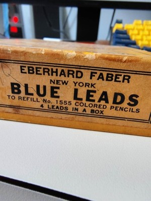 4-NOS Vintage Eberhard Faber Reform Mechanical Marking Pencil Leads Blue No. 525