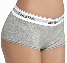 CALVIN KLEIN Modern Cotton Grey White Black Boyshort Panty Women Sz S 5