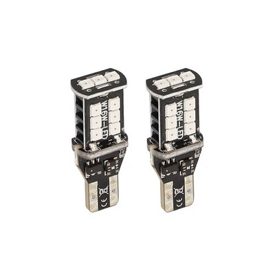 Heise HE-CT15R T15 Red LED Bulbs with Integrated Internal CANBUS System - 2-Pack