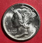 1941D Choice Uncirculated US Mercury SILVER Dime "Denver" Mint! FSB! Old Coin!