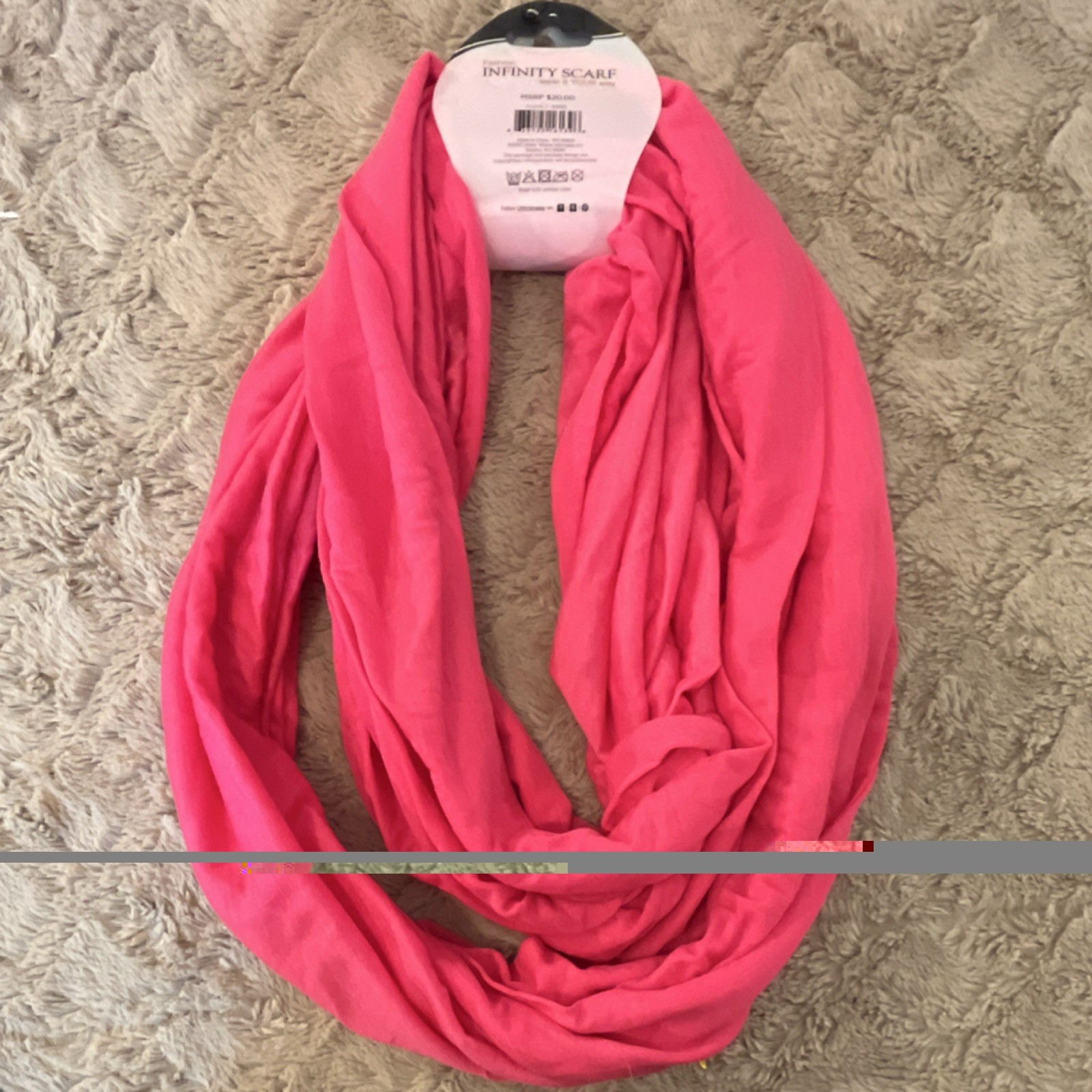 Under Where Intimates Infinity Scarf Pink Solid Women’s Style U-52005