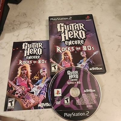 GUITAR HERO ENCORE ROCKS THE 80s PS2 SONY PLAYSTATION 2 COMPLETE SET ACTIVISION