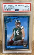 2018 Donruss Optic - Rated Rookie #151 Sam Darnold - Teal Velocity (RC)