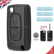 CE0536 VA2 For Peugeot 107 207 307 308 407 408 Partner Van Key Fob Case Shell 2B