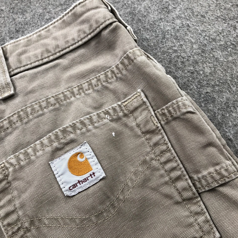 Шорты женские Carhartt 12 хаки плотник универсальные холщовые с карманами прочные рабочие - Изображение 4 из 4