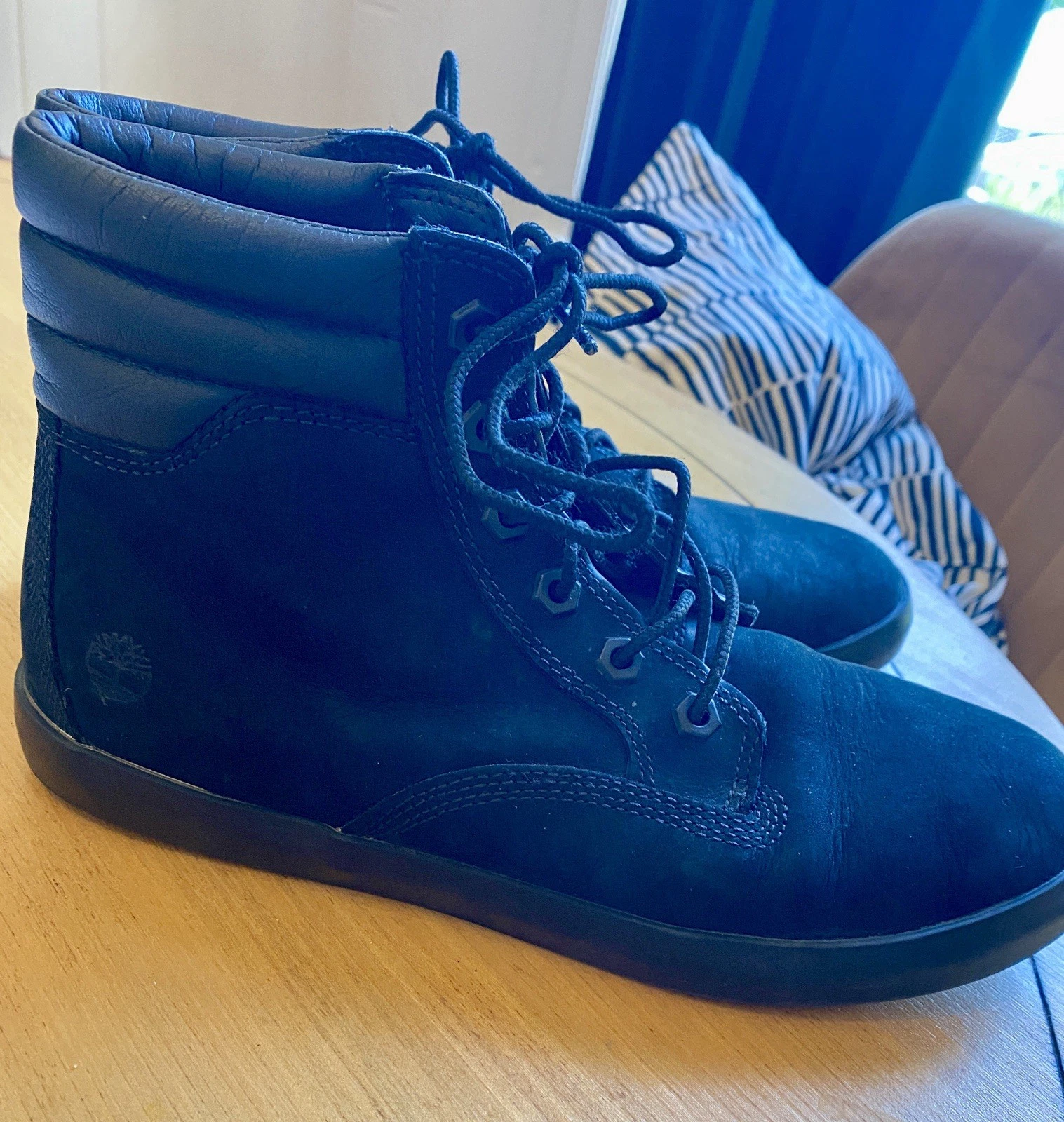 Timberland Dause Sneaker Boot in pelle nabuk da donna taglia 8 nero A1KLO