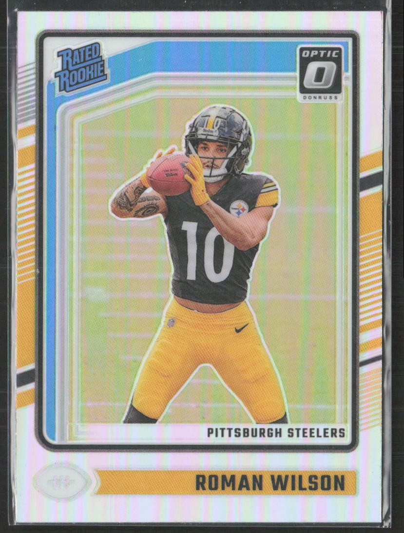 2024 Donruss Optic #285 Roman Wilson Holo Pittsburgh Steelers (JT)