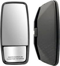 Outside View Door Mirror LH Compatible with ISUZU NPR Driver Side, Black 