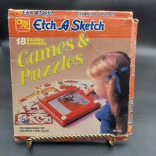 VTG Ohio Art Etch A Sketch Games  Puzzles 16 Exciting Activities Reusable