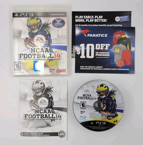 NCAA FOOTBALL 14 PlayStation 3 Complete PS3 Video Game Disc + Case + Manual CIB