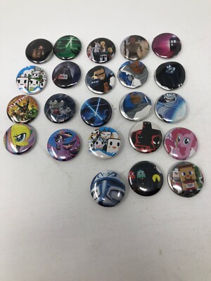 Random Lot Of Handmade 1 Inch Pins (Lot 2, Comes With 23 Pins) | eBay