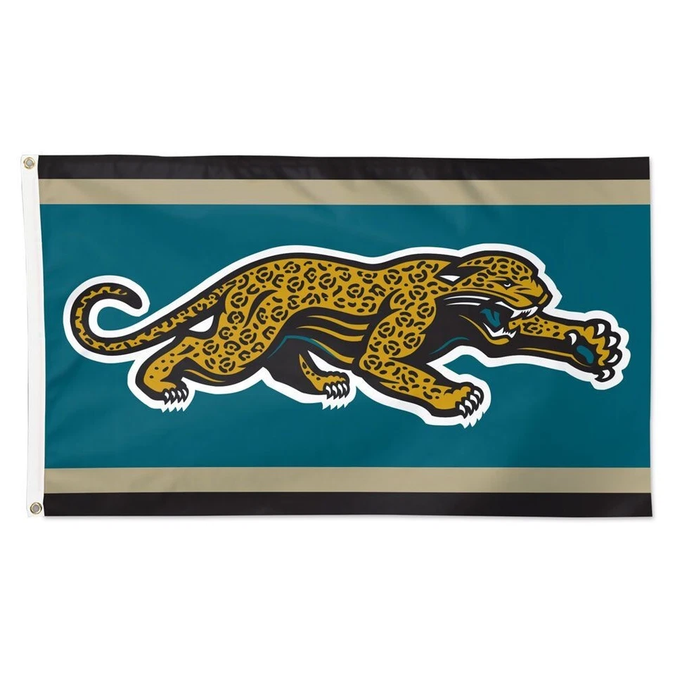 FLAG_TREASURES Jacksonville Jaguars Football 3x5 ft Classic Logo Retro Flag - NFL Gift Banner