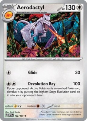 Aerodactyl 142/165 Holo Rare Pokemon 151 | eBay