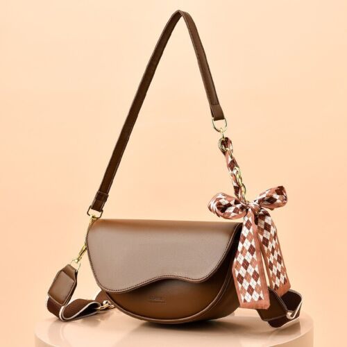 Women Saddle Bag Purse Leather Crossbody Shoulder Messenger Satchel Sling - Picture 9 of 17