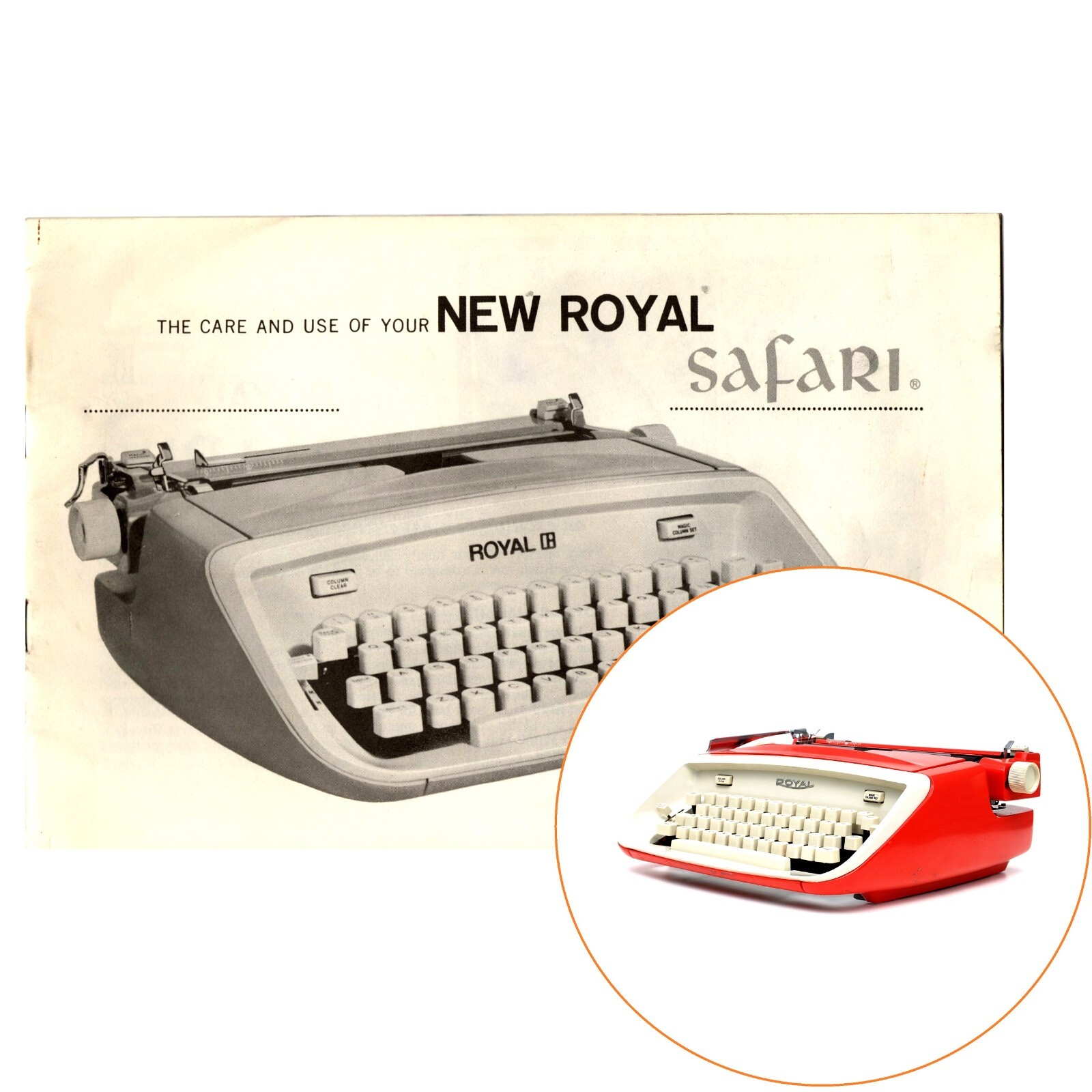 Royal Safari Typewriter Instruction Manual Repro Antique Vtg Portable ...