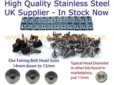 Kit bulloni carena inox Triumph TT600 2000-2003 clip collari e bulloni schermo