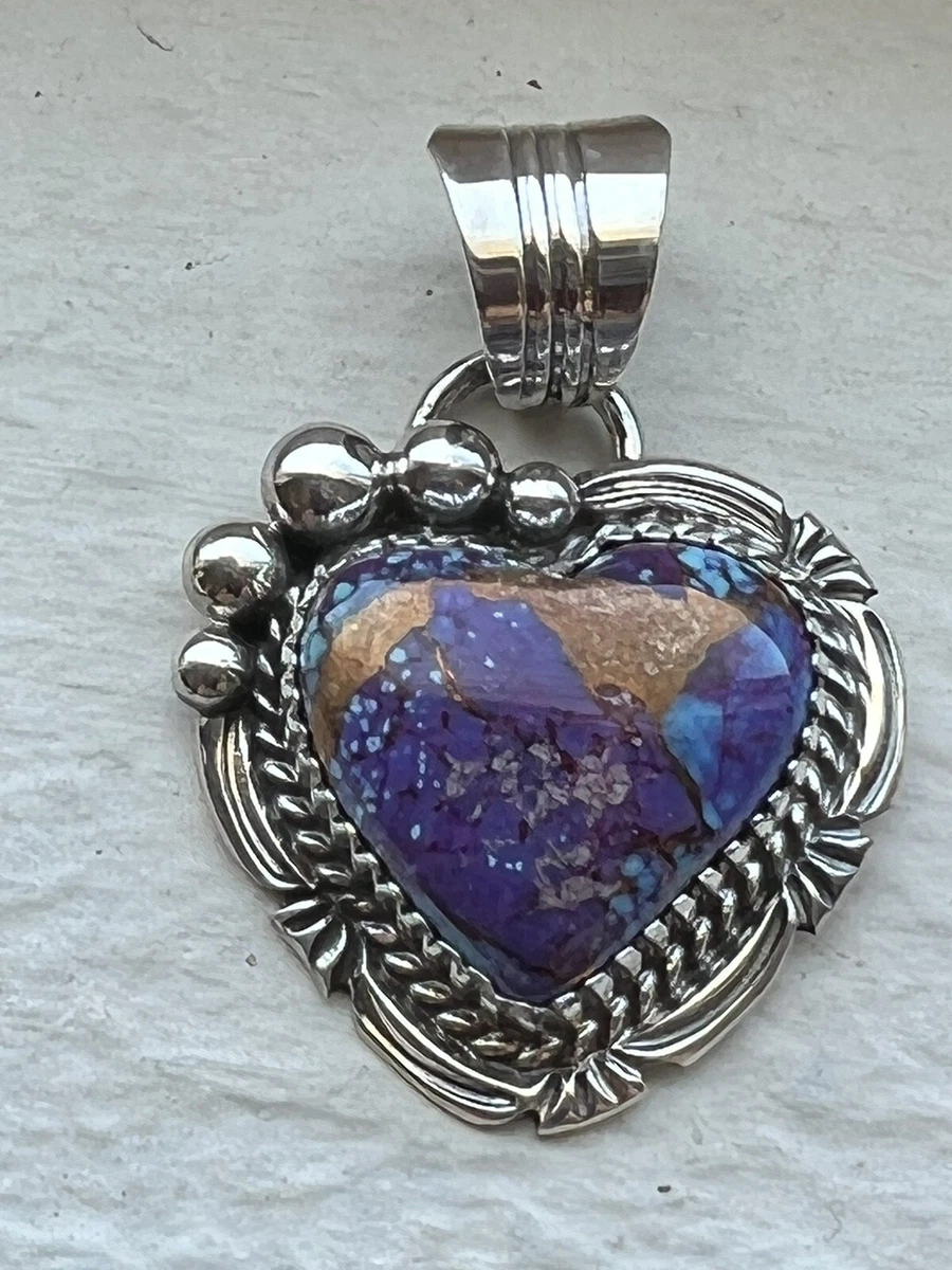 Purple store turquoise pendant