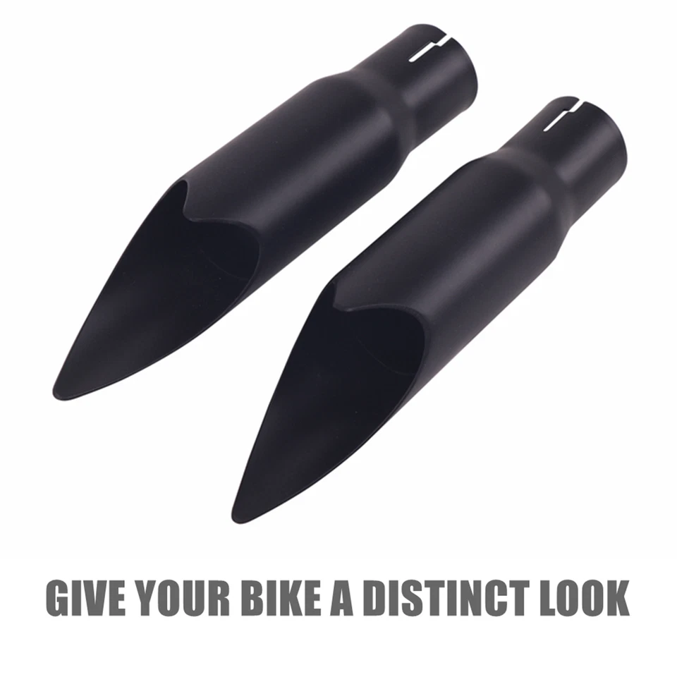 Black Shorty GP Slip On Exhaust 2004-2022 For Harley Davidson Sportster 883 - Image 3 of 4