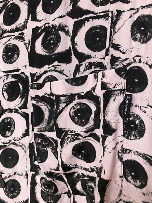 Supreme Comme Des Garcons SHIRT Eyes Rayon Shirt White Size Medium