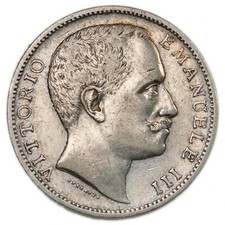 ITALIA Vittorio Emanuele III 2 Lire 1905 Argento - Periziata qBB