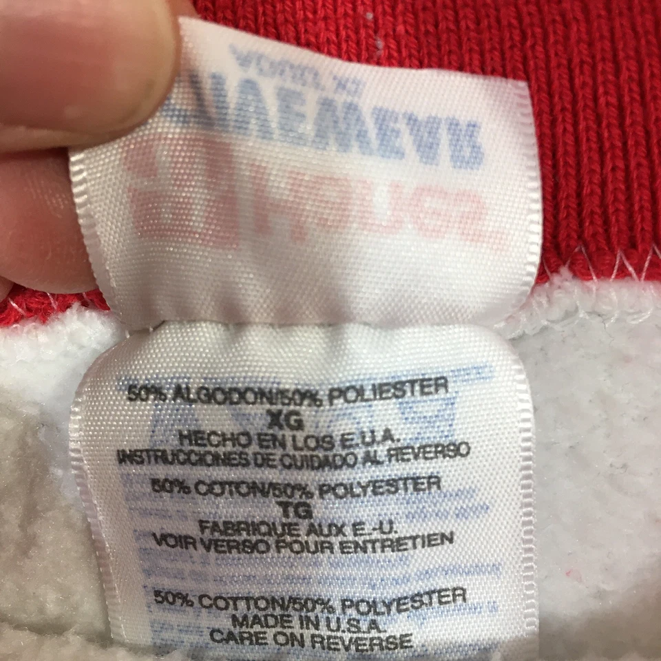 Sudadera De Colección Años 80 ROOSTER BARN Country TREE Pájaro Rojo Cardinal Delantera Trasera 50/50 Foto 4 de 4