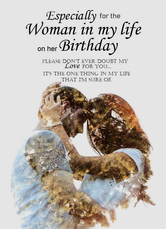 'Happy Birthday to the Woman in my Life' A5 Card for Her Wife Female  Partner
