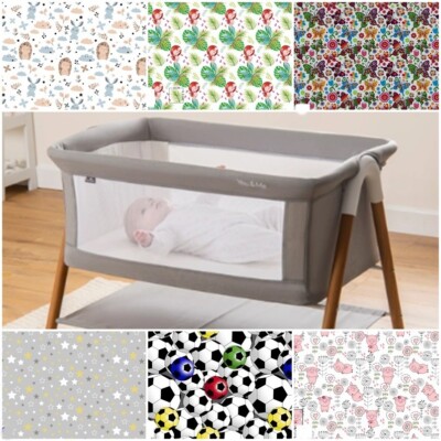 2x FITTED SHEET compatible with babylo you me bedside crib