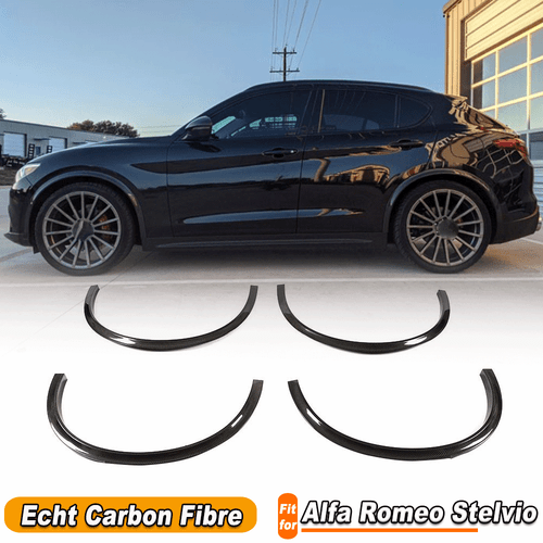 Per Alfa Romeo Stelvio Passaruota Carbonio Modanature Passaruota Allargamento Parafango 4pz - Foto 1 di 11