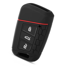 Silicone Rubber Button Key Fob Cover Case for Seat Leon Ibiza 2017-2019