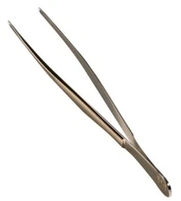 Lighthouse Deluxe Stamp & Coins Tong Straight Pointed Tip 12 cm Long w/ Sleeve