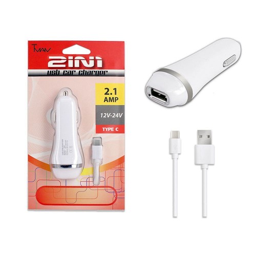 For Samsung Galaxy S8/ S 8 Fast Auto Car Charger 2.1A USB TYPE C Data Cable - Picture 2 of 6
