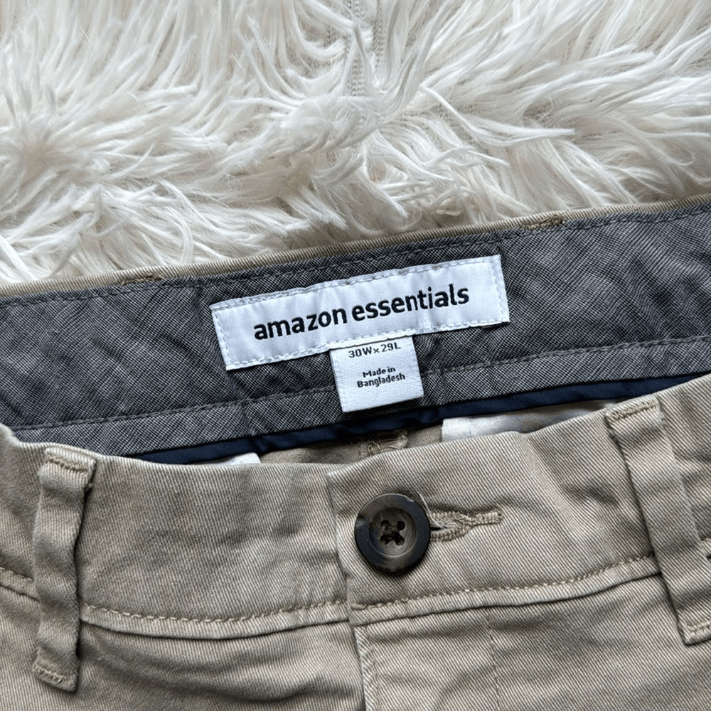 Amazon Essentials Khaki Flat Front Bootcut Pants … - image 4