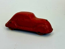 Vintage Toy Car Sun Rubber Co Red Sedan Sunruco 1930-1940