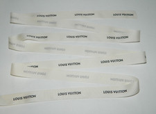 LOUIS VUITTON Creme Gift Ribbon with White Lettering 2 yards
